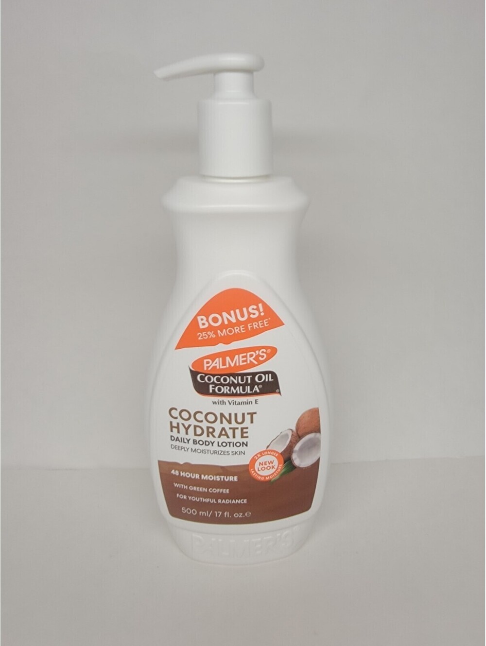 PALMER'S~~~COCONUT HYDRATE~~DAILY BODY LOTION BONUS 17OZ PUMP